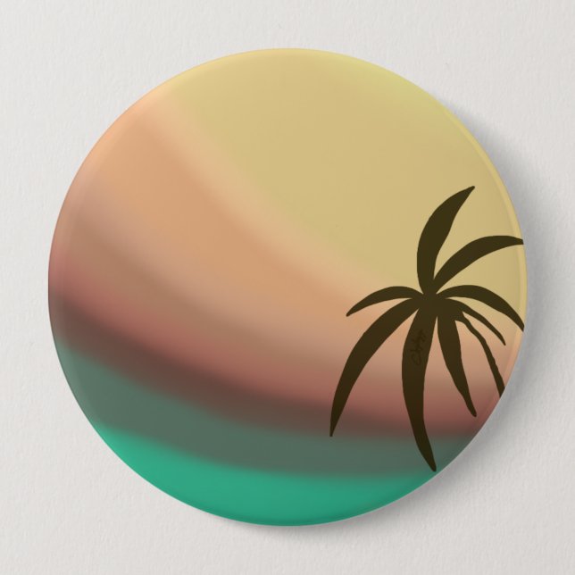 Desert Wave 4 Inch Round Button (Front)