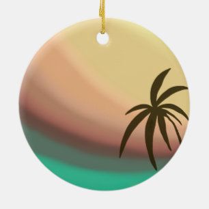 Desert Wave Ceramic Ornament