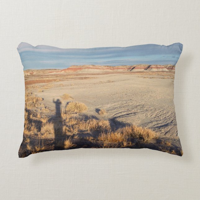 Desert Wave: Petrified Forest National Park Decorative Pillow (Front)