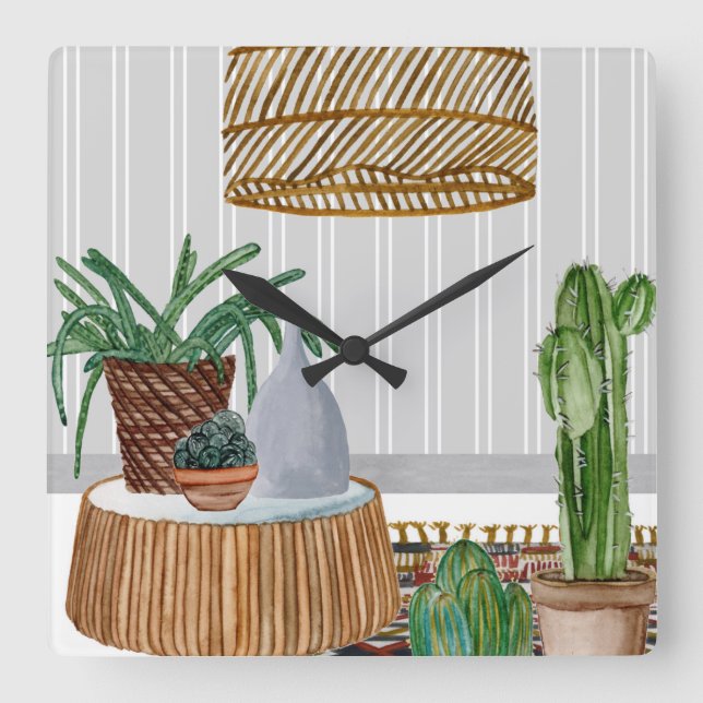 Desert Weavers I Square Wall Clock (Front)