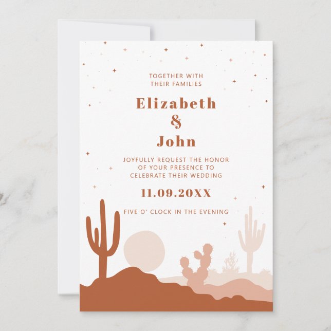 DESERT Wedding Invitation (Front)
