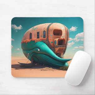 Desert whale house mouse pad