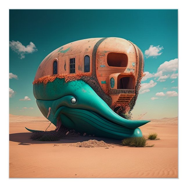 Desert whale house poster (Front)