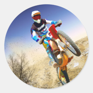 Desert Wheelie Motocross Classic Round Sticker
