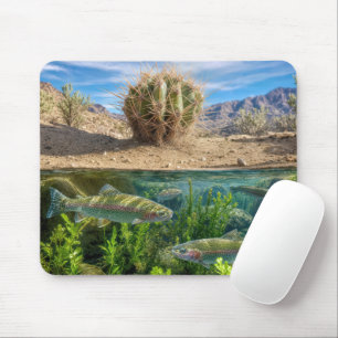 Desert with Subterranean Lake Scene Mouse Pad