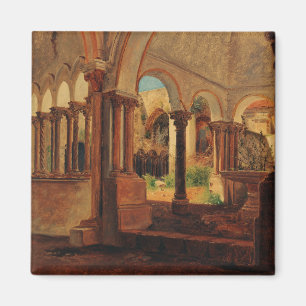 Deserted monastery yard magnet