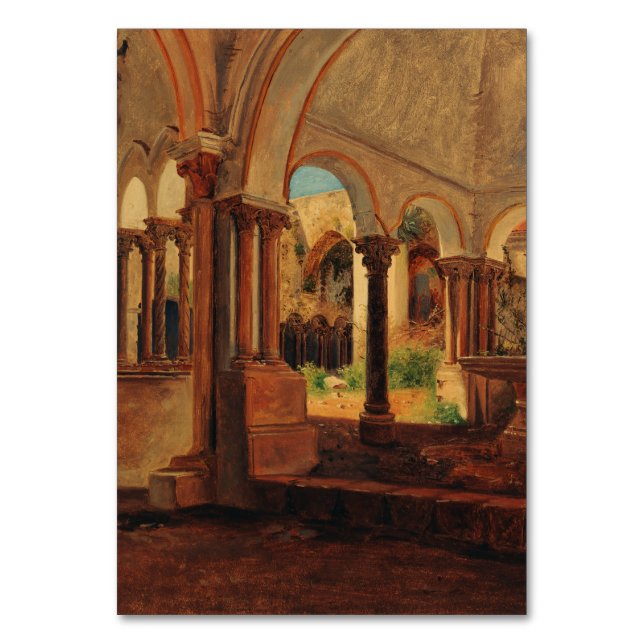 Deserted monastery yard table number (Front)