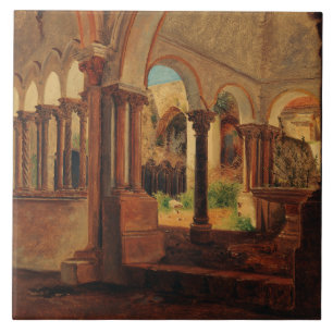 Deserted monastery yard tile