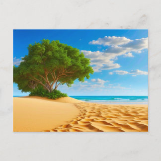 Deserted Tropical Island Sandy Beach  Postcard