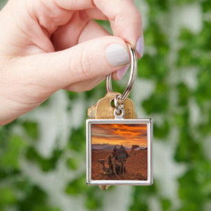 Deserts Bactrian Camel Egypt Sand Dune Keychain
