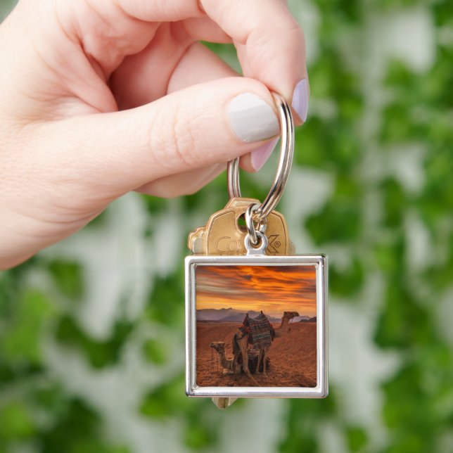 Deserts | Bactrian Camel Egypt Sand Dune Keychain (Hand)
