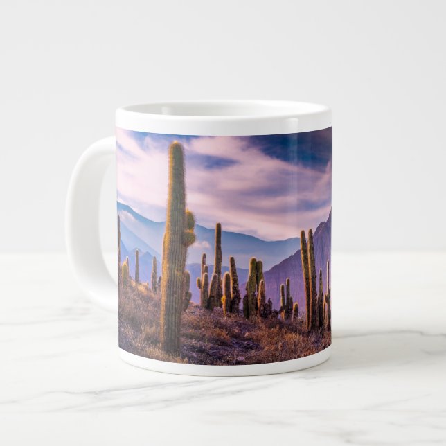 Deserts | Cactus Landscape Argentina Large Coffee Mug (Front Left)