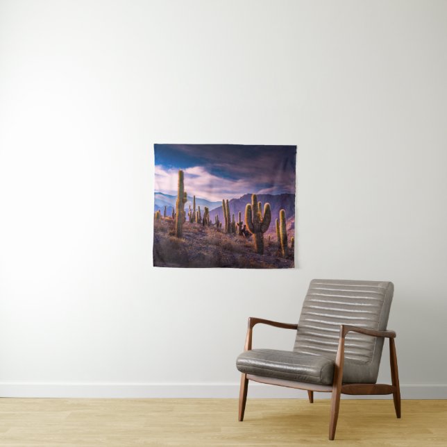 Deserts | Cactus Landscape Argentina Tapestry (In Situ (Horizontal))