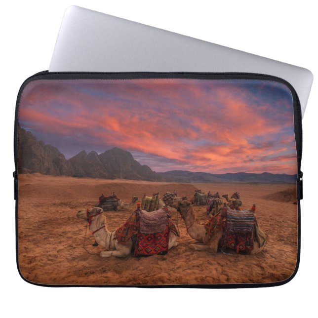 Deserts | Camels Sinai Mountains Egypt Laptop Sleeve (Front)