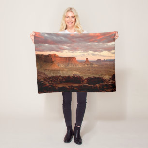 Deserts Canyonlands National Park Utah Fleece Blanket