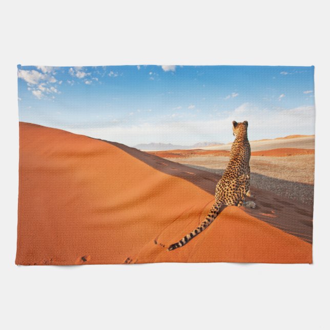 Deserts | Cheetah Savannah Desert Kitchen Towel (Horizontal)