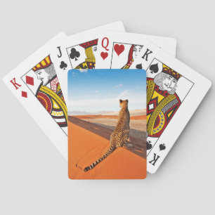 Deserts   Cheetah Savannah Desert Playing Cards