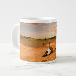 Deserts Desert with Cow Skull Large Coffee Mug