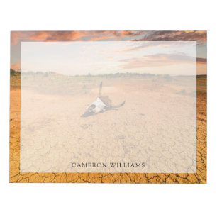 Deserts Desert with Cow Skull Notepad