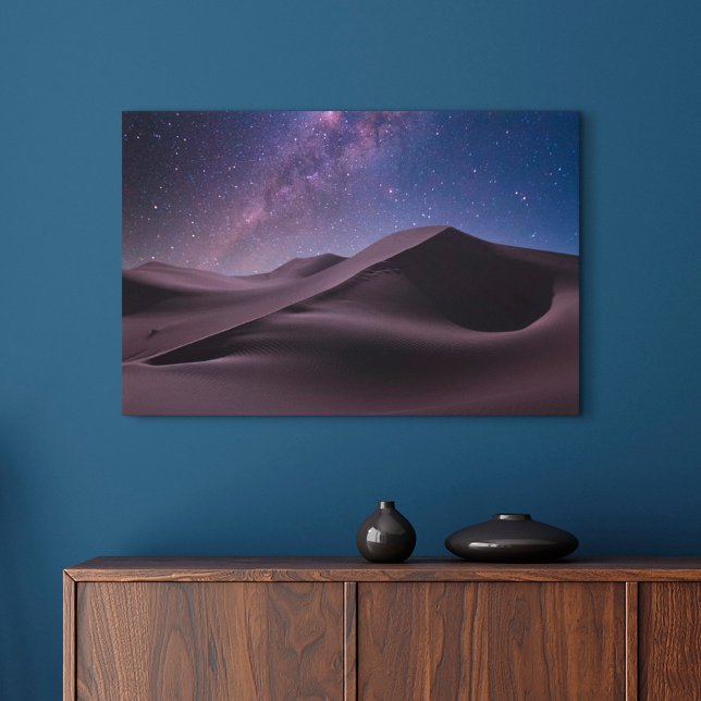 Deserts | Milky Way Starry Sky Sand Dune Dubai Canvas Print (Creator Uploaded)