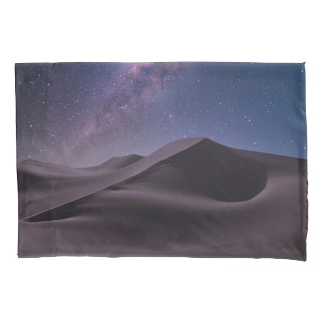 Deserts | Milky Way Starry Sky Sand Dune Dubai Pillowcase (Front)