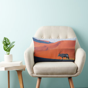 Deserts Namib Desert Oryx Lumbar Pillow