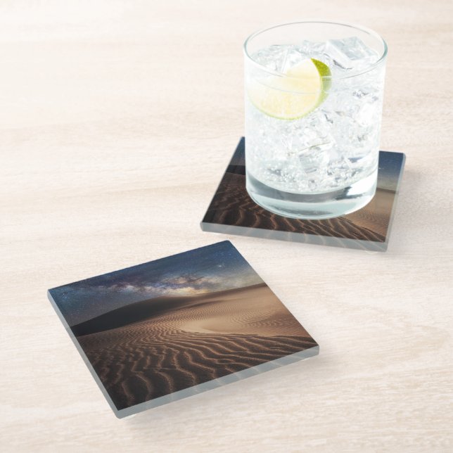 Deserts | Ordos City Mongolia China Glass Coaster (Angled)
