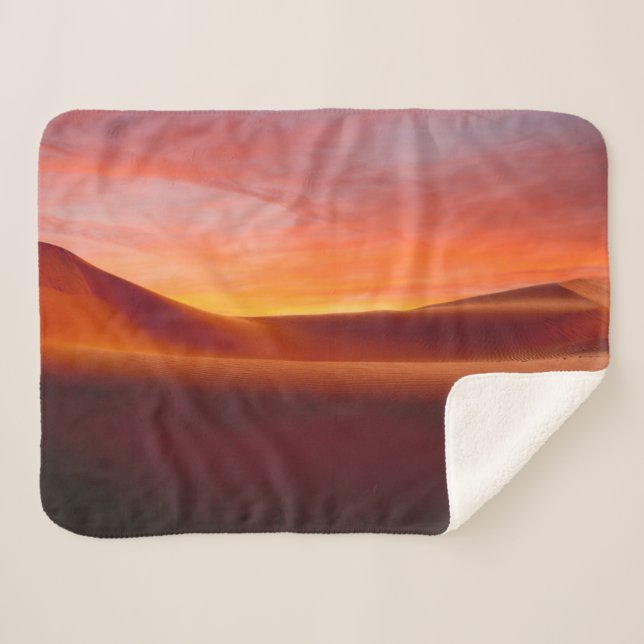 Deserts | Rolling Desert Landscape Sherpa Blanket (Front (Horizontal))