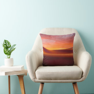 Deserts Rolling Desert Landscape Throw Pillow