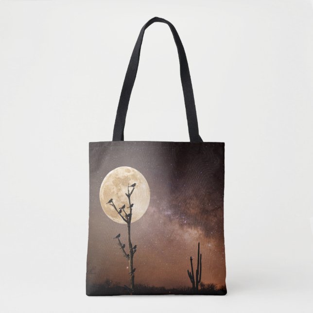 Deserts | Saguaro Cactus With Birds in Desert Tote Bag (Front)