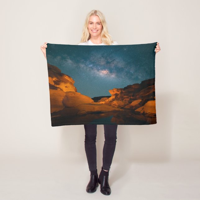 Deserts | Sam Pan Bok Night time Thailand Fleece Blanket (In Situ)