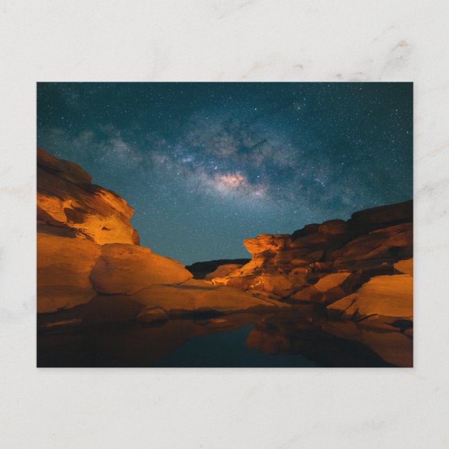 Deserts | Sam Pan Bok Night time Thailand Postcard (Front)