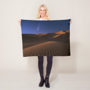 Deserts Sand Dune Galaxy Fleece Blanket