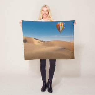 Deserts Sand Dunes in the Dubai Desert Fleece Blanket