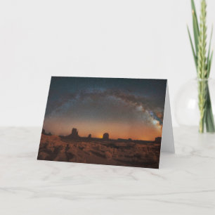 Deserts   Starry Sky Over A Desert Landscape Card