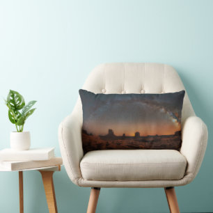 Deserts Starry Sky Over A Desert Landscape Lumbar Pillow