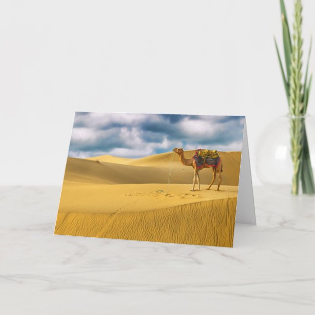 Deserts | Thar Desert Rajasthan India Camel Card (Front)