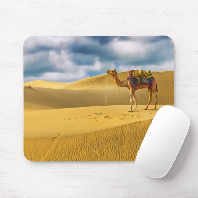 Deserts | Thar Desert Rajasthan India Camel Mouse Pad (With Mouse)