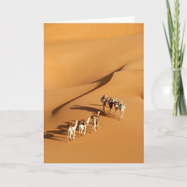 Deserts | Tuareg Walk with Camels Card (Front)