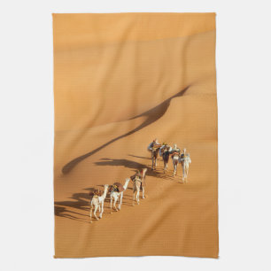 Deserts Tuareg Walk with Camels Kitchen Towel