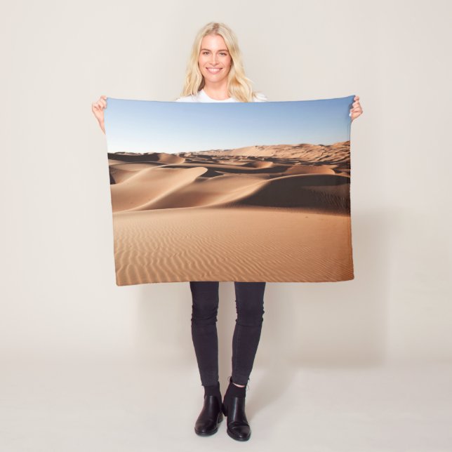 Deserts | United Arab Emirates Sand Dunes Fleece Blanket (In Situ)