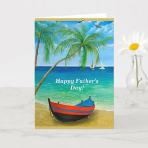  Deserve the Best Beach Palm Trees Father's Day Card