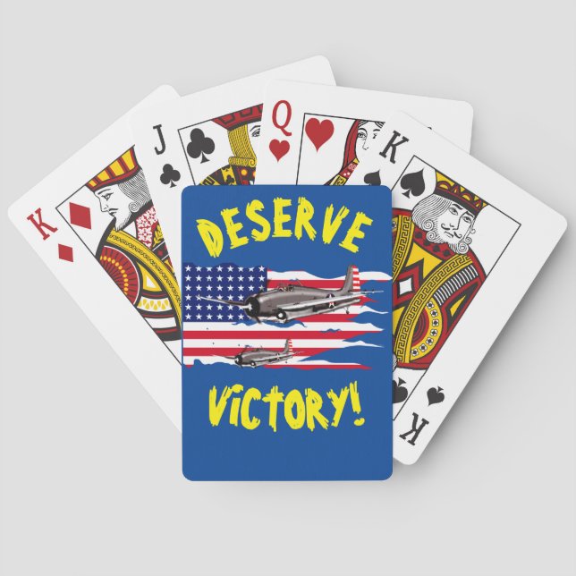 Deserve Victory Wildcat WW2 Playing Cards. Cards (Back)