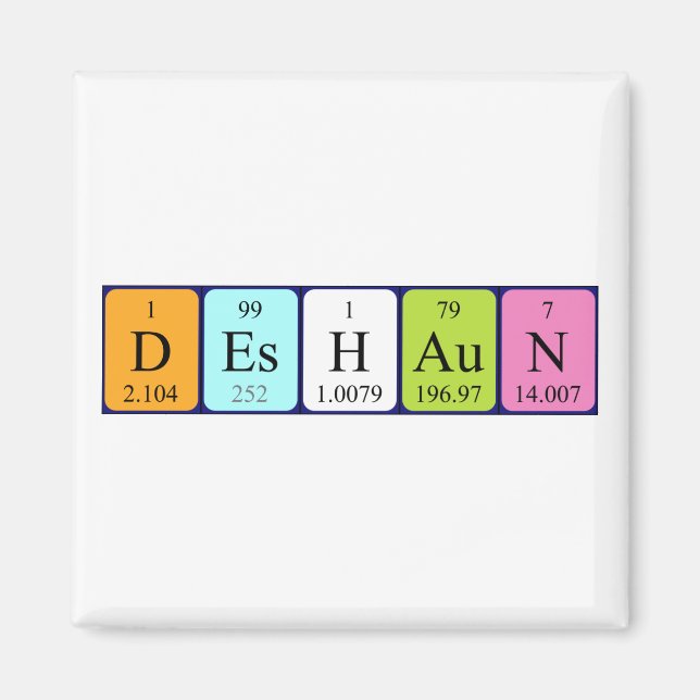 Deshaun periodic table name magnet (Front)