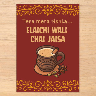 Desi Indian Pakistani Wedding Mehndi Food Sign Acrylic Invitations