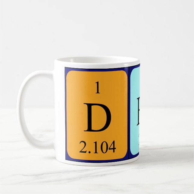 Desi periodic table name mug (Left)