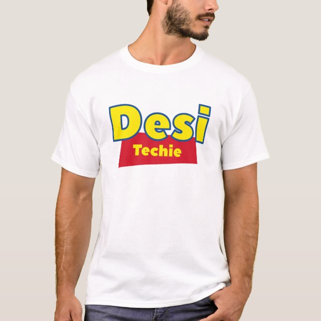 Desi Techie, India Tee, Desi Indian Pride T-Shirt (Front)