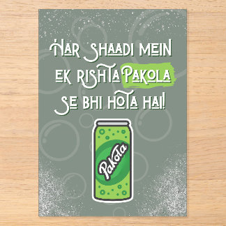 Desi Wedding  Acrylic Invitations