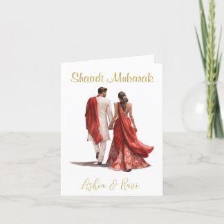 Desi Wedding Congratulation Card