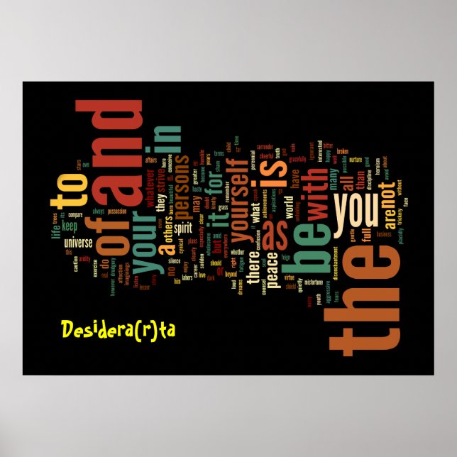 Desidera(R)ta Word Art poster print (Front)